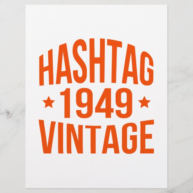 Vintage da Hashtag 1949 (Frente)