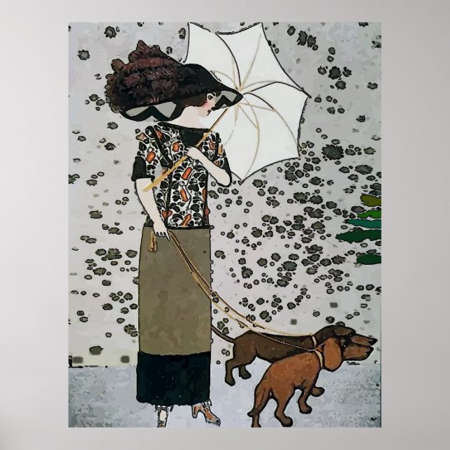 Vintage Dachshund Poster (Frente)