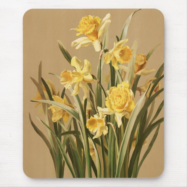 Vintage Daffodils Mousepad (Frente)