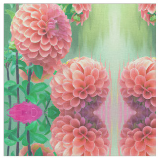 Vintage Dahlia Tecido Floral Padrão