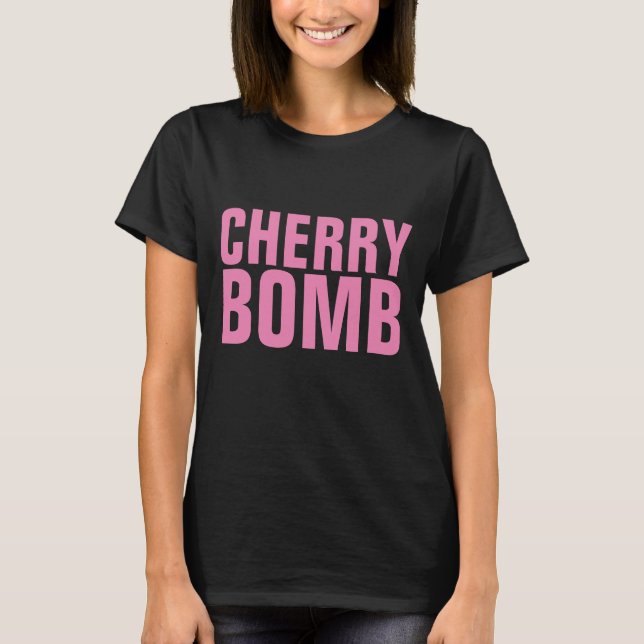 VINTAGE Damas T-Shirts CHERRY BOMB (Frente)