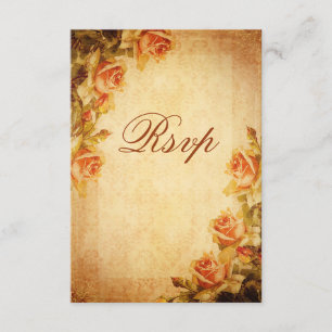 Vintage Damask Chique Peach Rosas RSVP