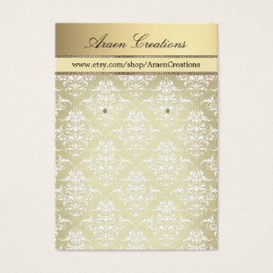 Vintage Damask Pattern Earrings Display card