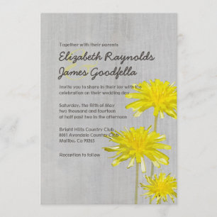 Vintage Dandelions Convites de Casamento