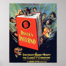 Vintage Dante's Inferno Cinema Poster