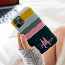 Vintage de 70 anos Espelho risca, monogramas giras