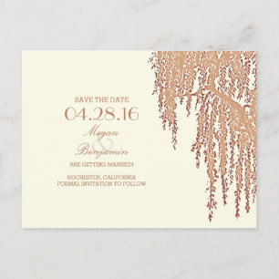 Vintage de árvores selvagens salvar os cartões pos