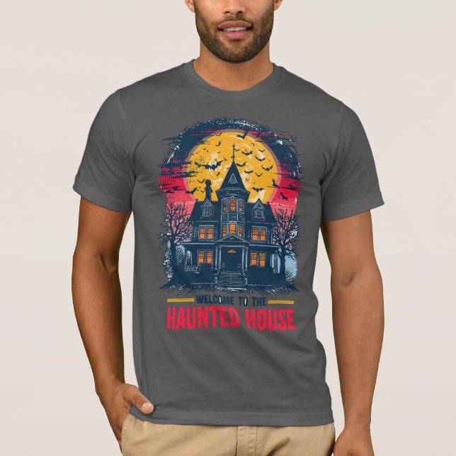 Vintage de camiseta de camiseta assombrada de Hall (Frente)