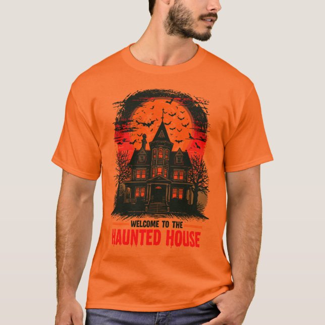 Vintage de camiseta de camiseta assombrada de Hall (Frente)