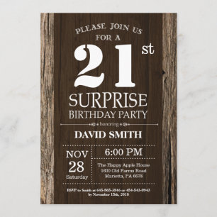 Vintage de convite para aniversário de 21 anos de 