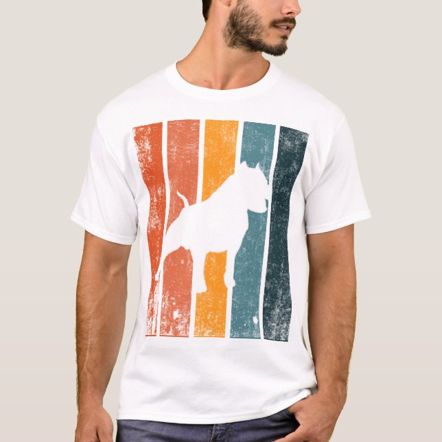 vintage de design de camiseta pitbull (Frente)