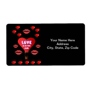 Vintage de etiquetas de dia de os namorados