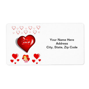 Vintage de etiquetas de dia de os namorados