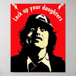 Vintage de posters de música ACDC