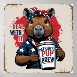 Vintage 'Deal With It' Attitude Poster