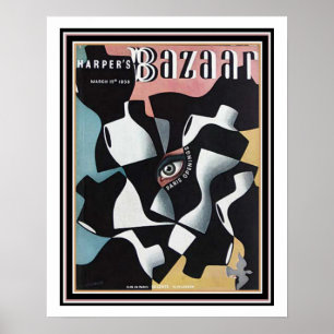 Vintage Deco Harper's Bazaar Poster 16 x 20