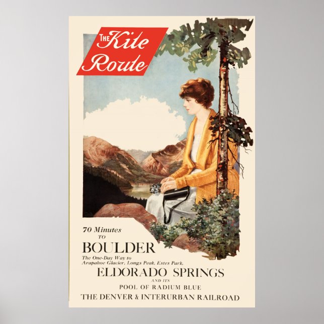 Vintage Denver & InterUrban Railroad Poster (Frente)