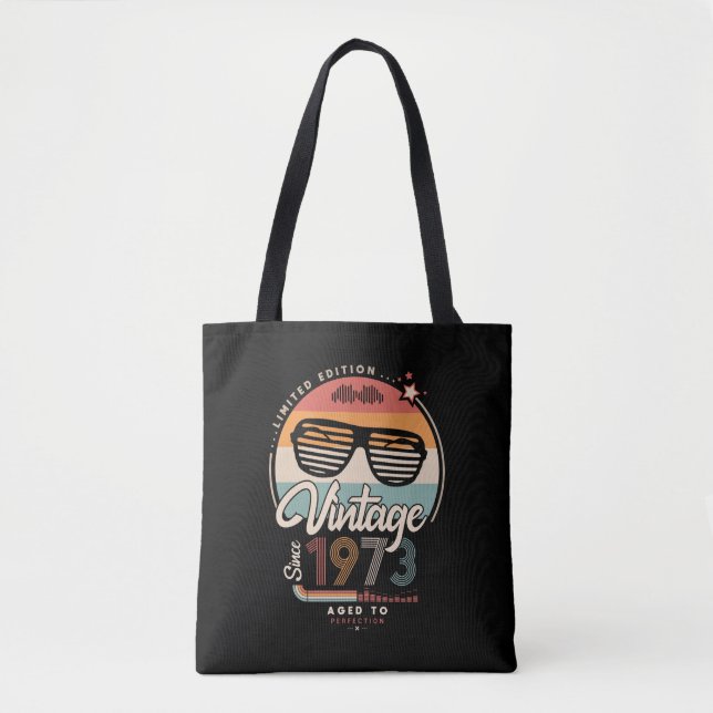 Vintage desde 1973 tote bag (Frente)