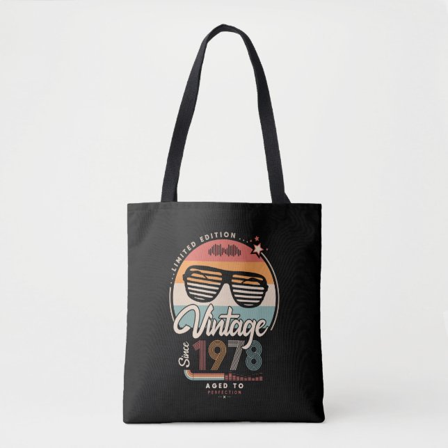 Vintage desde 1978 tote bag (Frente)