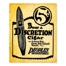 Vintage Discretion Cigar Impressão