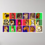 Vintage dog pop art style poster<br><div class="desc">Vintage dog pop art style poster</div>