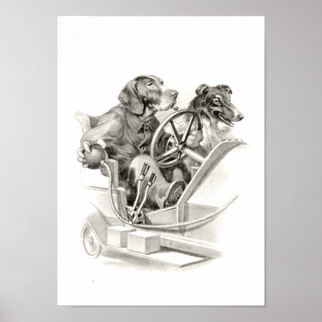 Vintage Dog Poster (Frente)