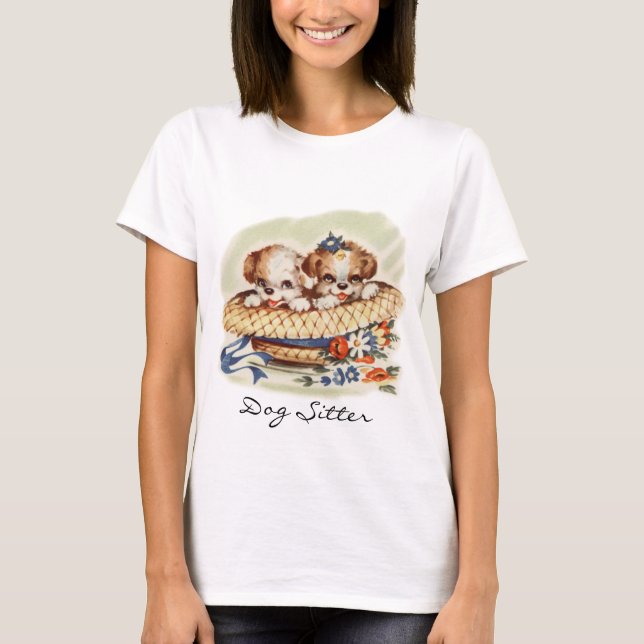 Vintage Dog Sitter T-Shirt (Frente)