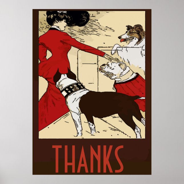 Vintage Dogs Poster (Frente)