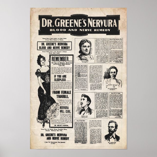Vintage Dr. Greene Nervura Poster (Frente)