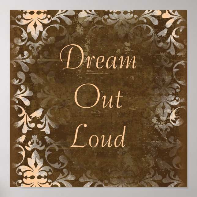 Vintage Dream Quote Poster (Frente)