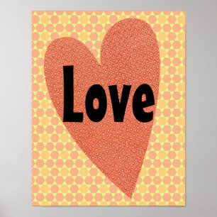 Vintage e Retro Heart Art Poster