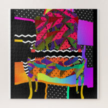 Vintage Easy Armsit Chevron Dots Quebra-cabeça