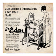 Vintage Eden Elétrica Clothes Washer Impressão