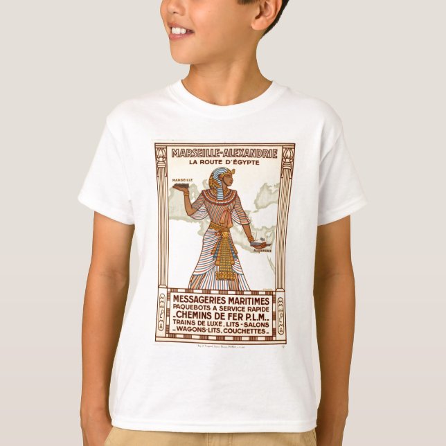 Vintage Egypt Viagem Camisetas (Frente)
