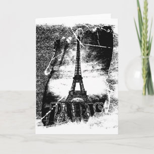 Vintage Eiffel Tower Paris - Cartão de saudação