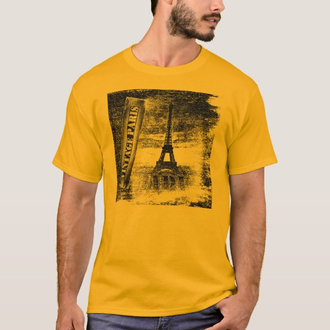 Vintage Eiffel Tower Paris T-shirt (Frente)
