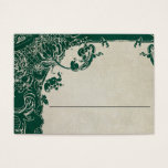 Vintage Elegance Christmas Toile Floral Damask<br><div class="desc">Cartões de lugar de mesa de escolta correspondentes a um evento de janto formal. Colorido no inverno, no Natal, verde florestal e vermelho-borrado com branco esbranquiçado e creme para uma paleta colorida lúcida! Planejar um casamento elegante e vintage? Este é um design gráfico moderno que foi criado usando ornamentos decorativos...</div>