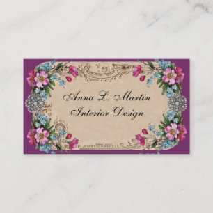 Vintage Elegant French Country Cartões de visitas