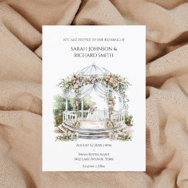 Vintage elegante convite de casamento romântico