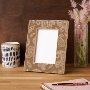 Vintage Elegante Paisley Frame Floral Gravado