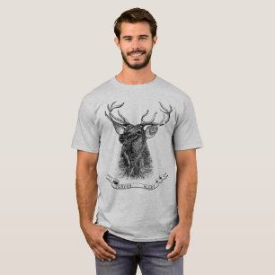 Vintage elk head significa camiseta divertida