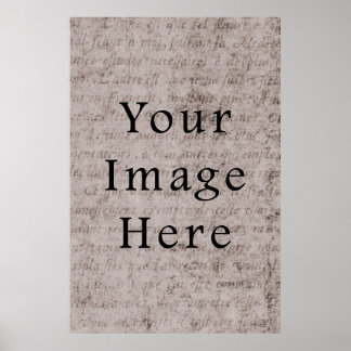 Vintage em francês Texto com Impressão em Papel