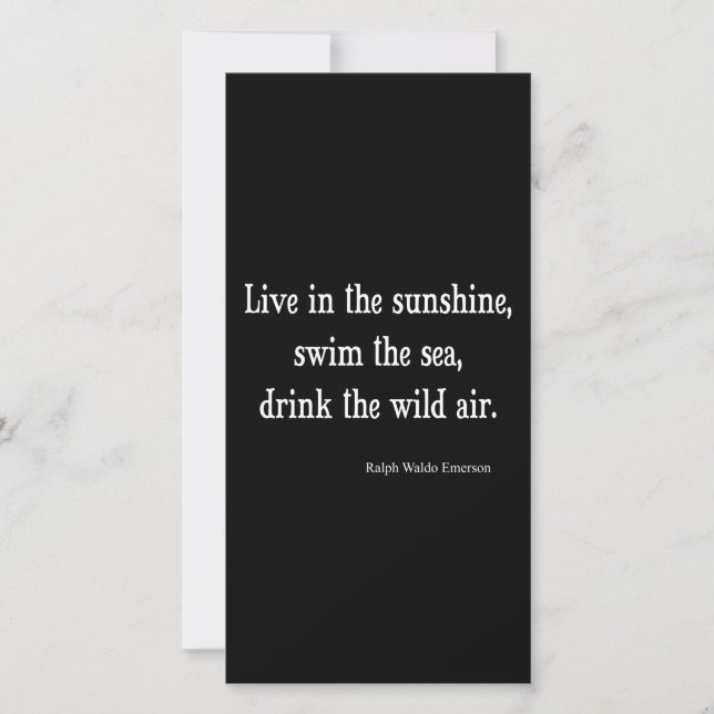 Vintage Emerson Live in Sunshine Quote (Frente)