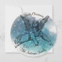 Vintage encontra cartão de Natal das estrelas de a