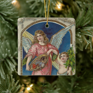 Vintage Enfeites de natal religioso com desejos