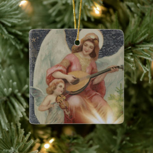 Vintage Enfeites de natal religioso com desejos