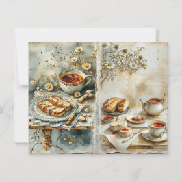 Vintage English Breakfast Scrapbook Paper