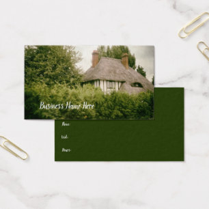Vintage English Thatch Roof Dwelling Green House