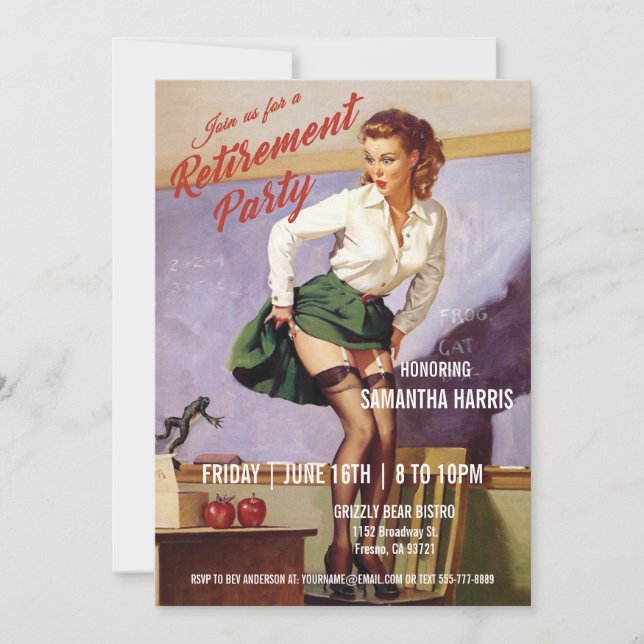 Vintage engraçado do professor dos convites de (Frente)