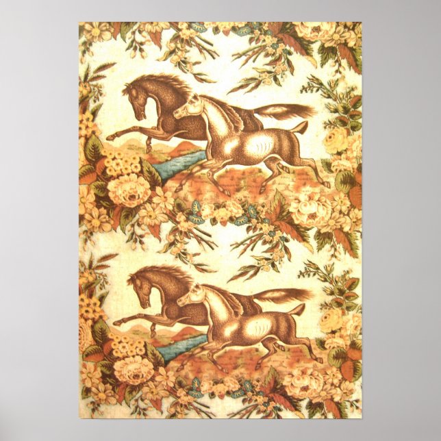 Vintage Equestrian Horse Poster (Frente)